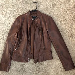 Bernardo brown faux leather jacket